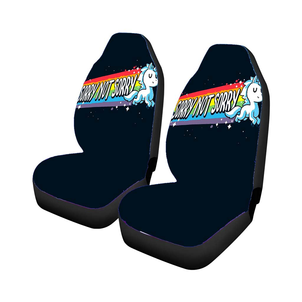 Sorry Not Sorry Unicorn Car Front Seat Covers