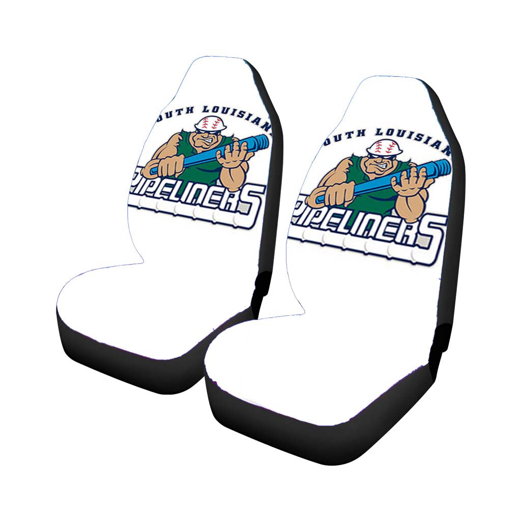 South Louisiana Pipeliners Baseball Logo White Car Seat Covers
