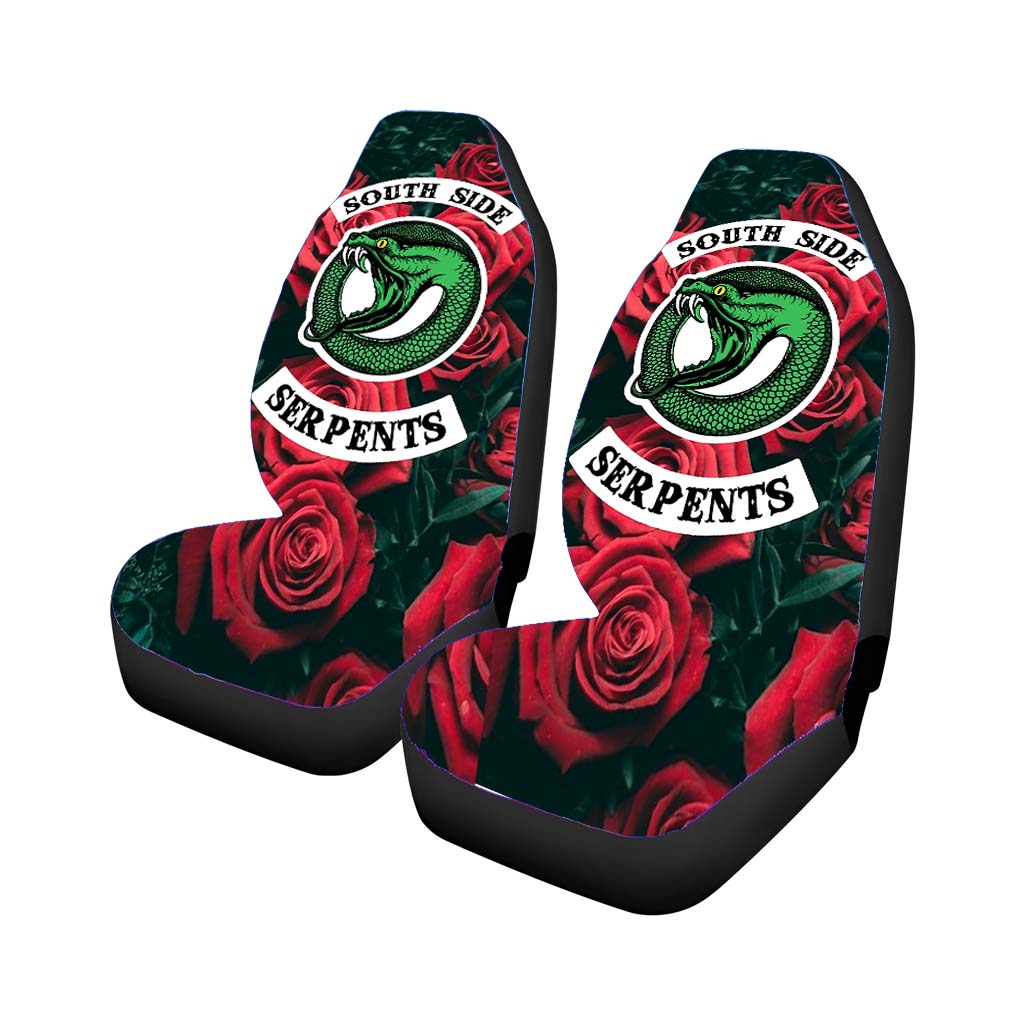 Southside Serpents Red Rose Flower Car Front Seat Covers