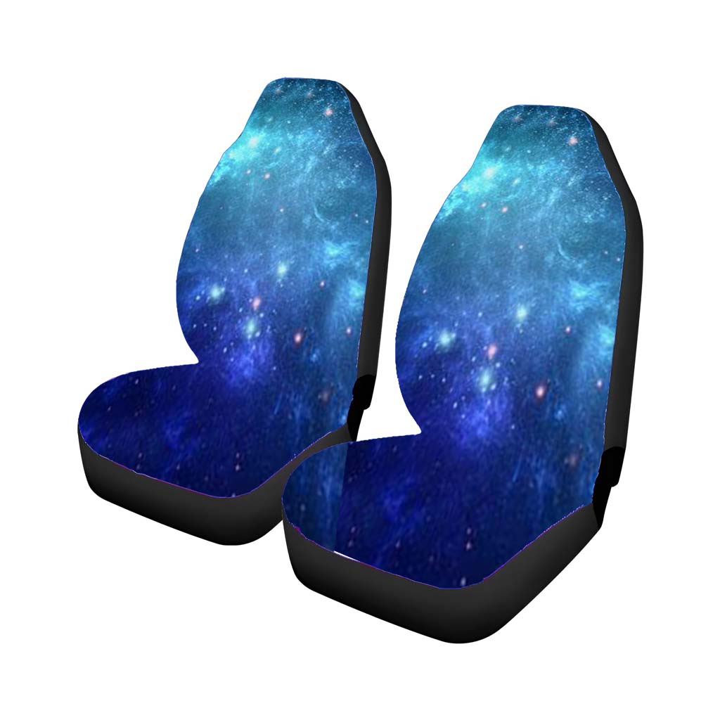 Space Blue Dots Car Front Seat Covers