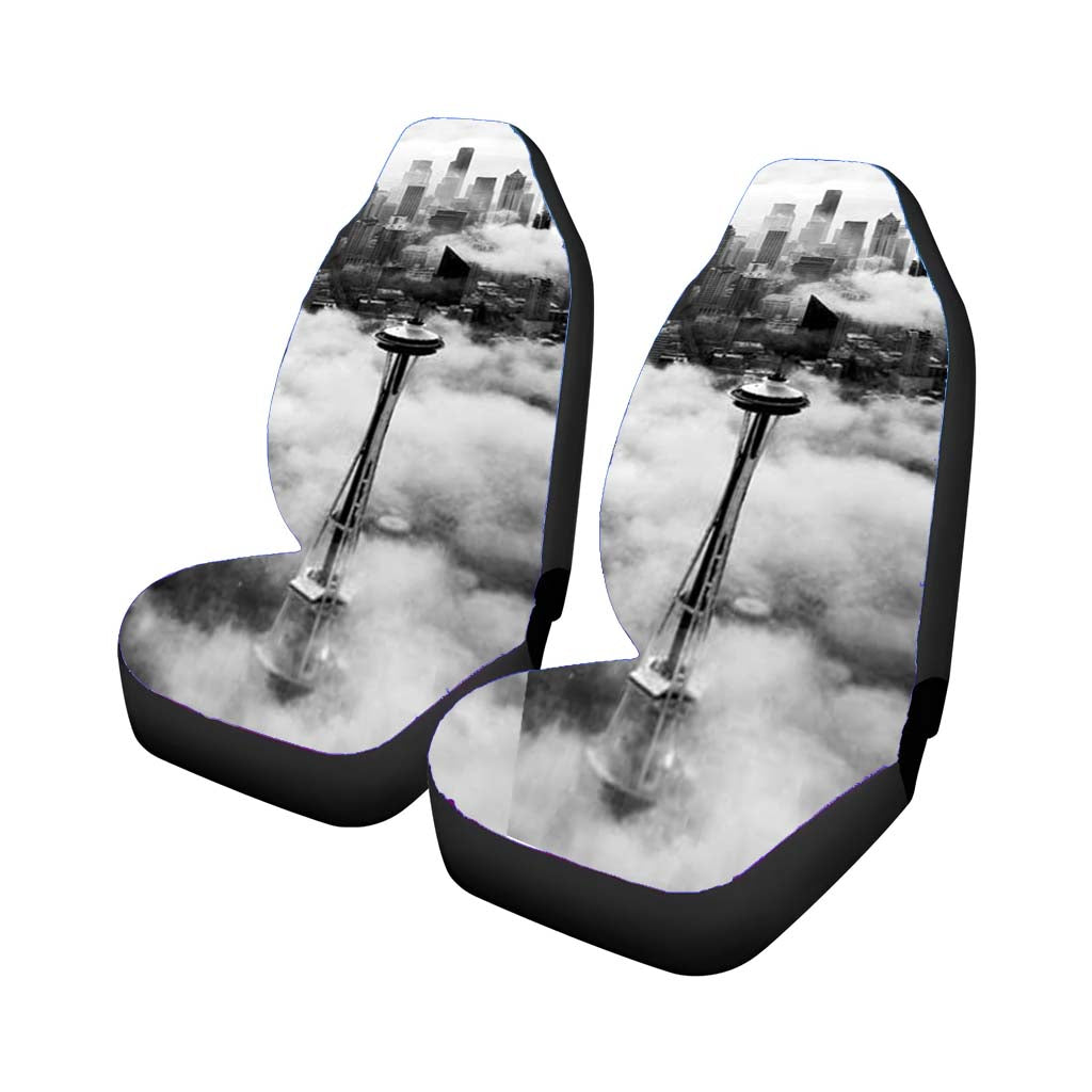 Space Needle Clouds Car Front Seat Covers