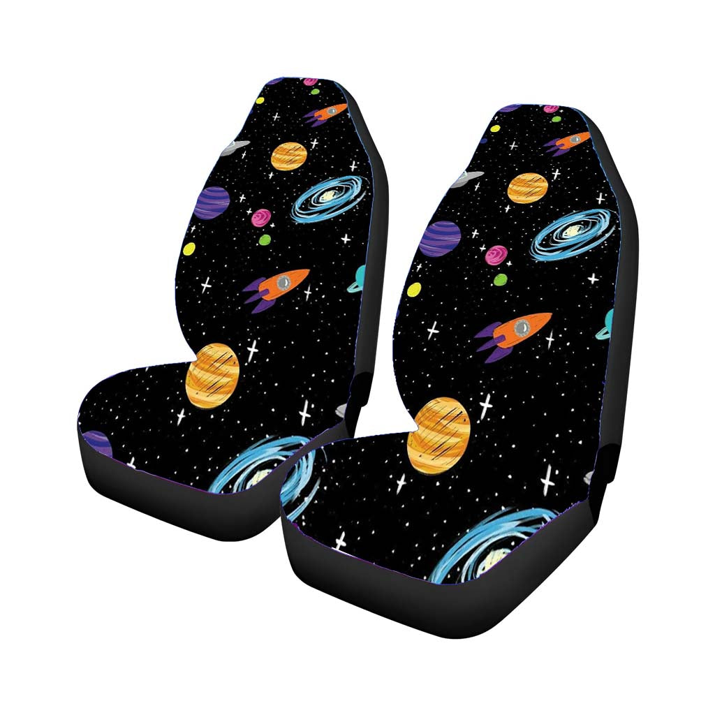 Space Planet Pattern Car Front Seat Covers