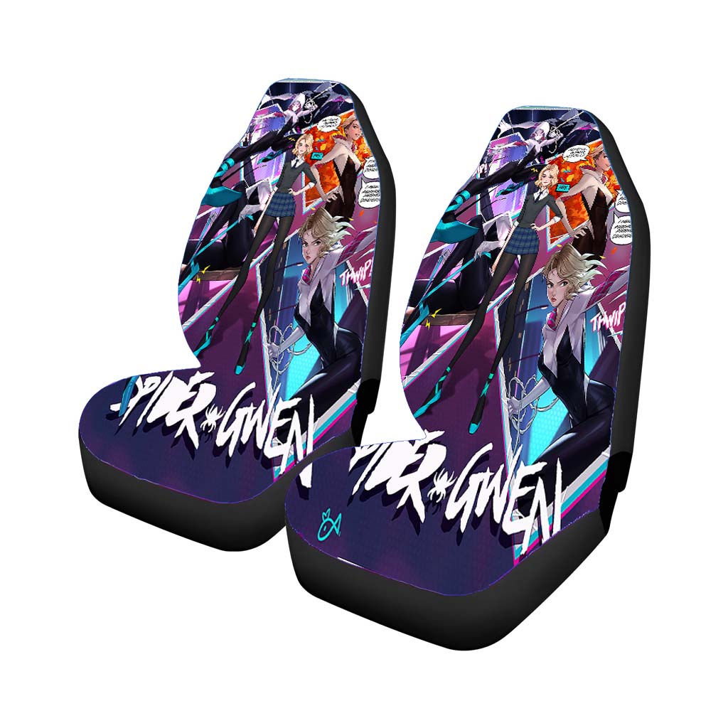 Spider Gwen Comic Character Car Front Seat Covers