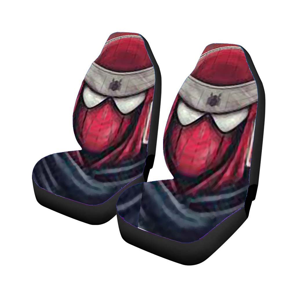 Spider Man Head Band Car Front Seat Covers
