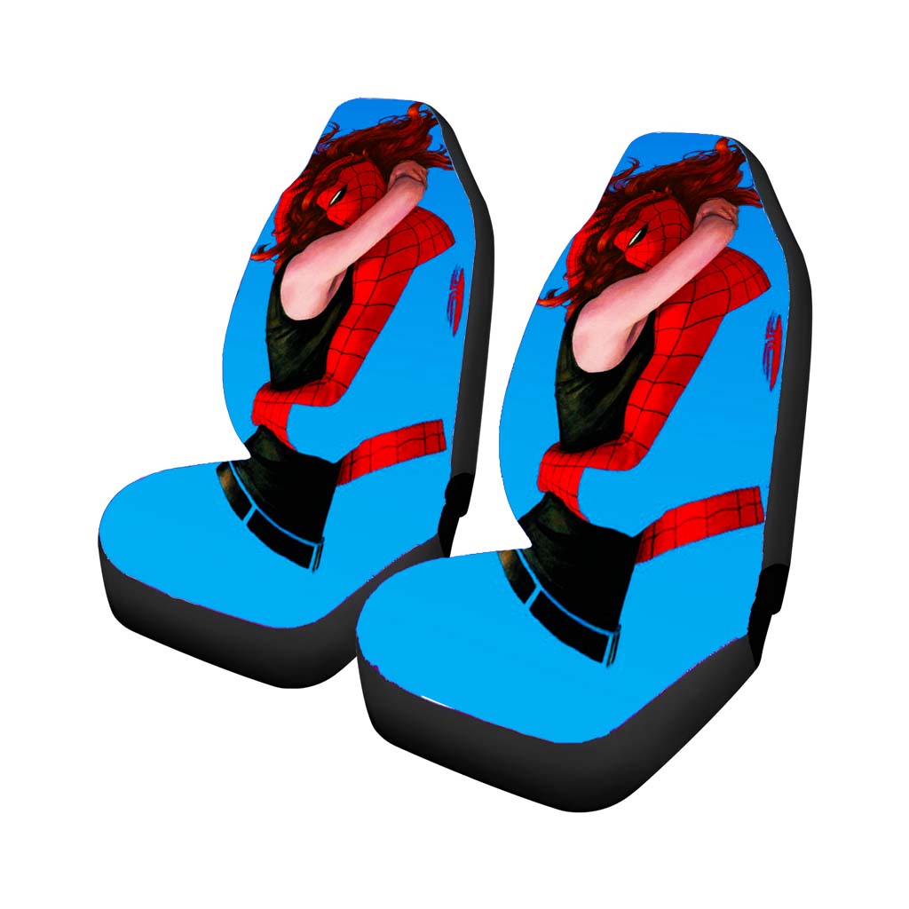 Spider Man Hug Girl Car Front Seat Covers