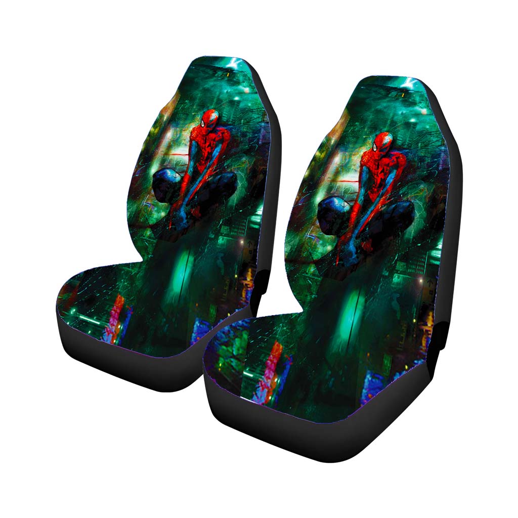 Spider Man Oversee Car Front Seat Covers