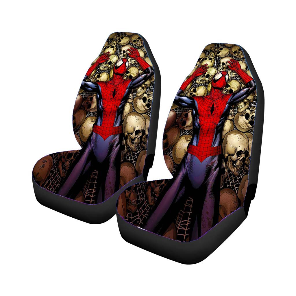 Spider Man Skull Webs Car Front Seat Covers