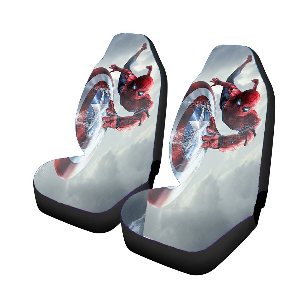Spiderman Captain America Shield Car Front Seat Covers