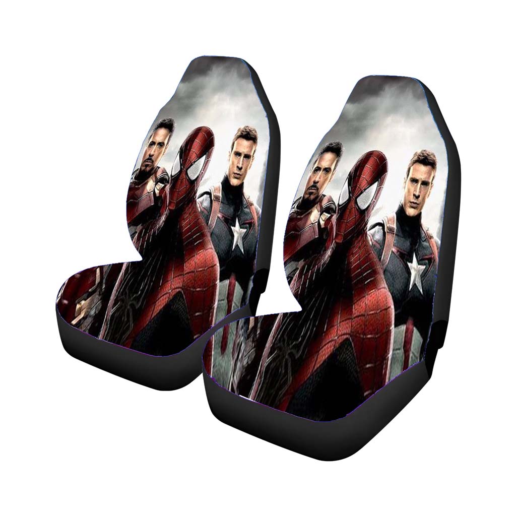 Spiderman Cartoon Marvel Car Front Seat Covers