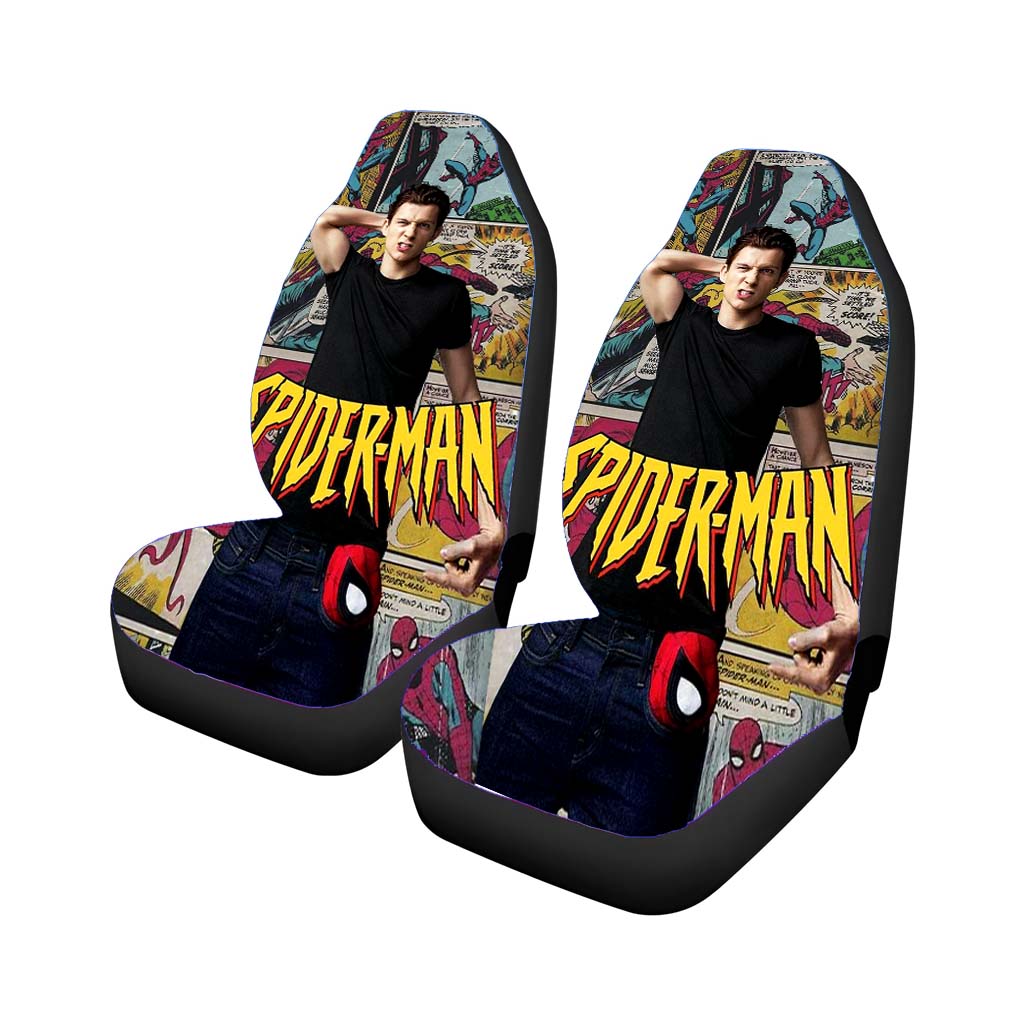 Spiderman Comic X Tom Holland Car Front Seat Covers
