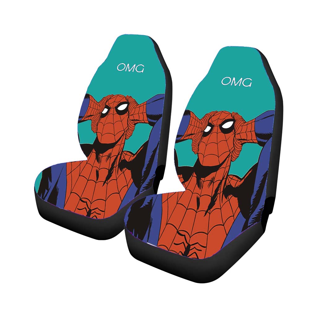 Spiderman Illustrations Car Front Seat Covers