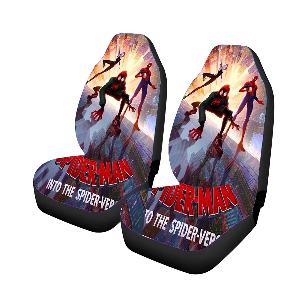 Spiderman In The Spiderverse Poster Car Front Seat Covers