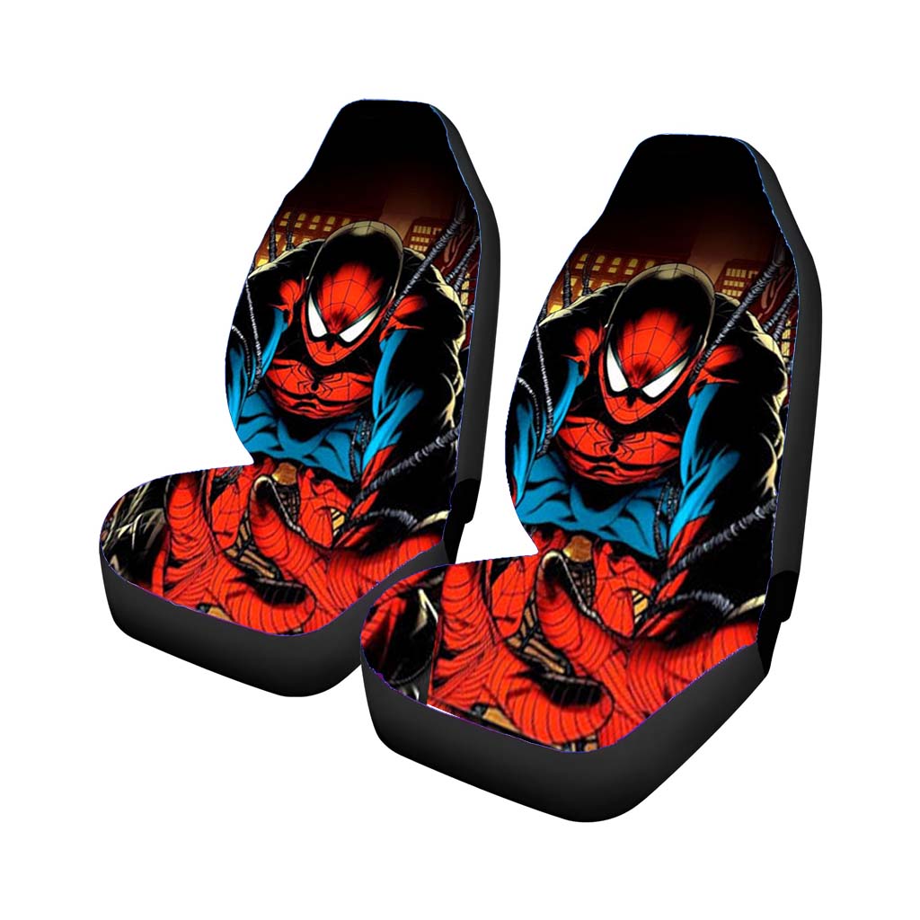 Spiderman On You Parallax Car Front Seat Covers
