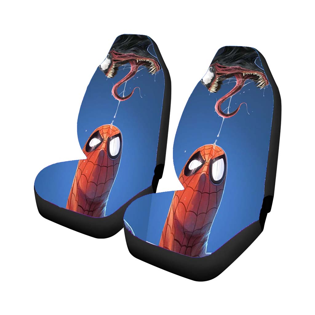 Spiderman Spit Tongue Venom Car Front Seat Covers