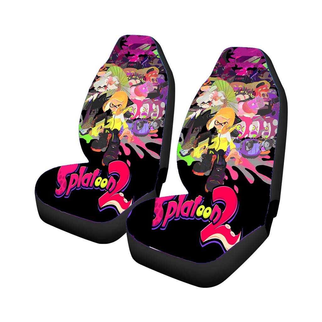Splatoon Splash Game Wallpape Car Front Seat Covers