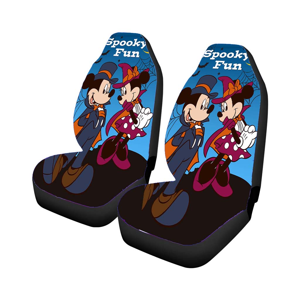 Spooky Fun Mickey & Minnie Car Front Seat Covers