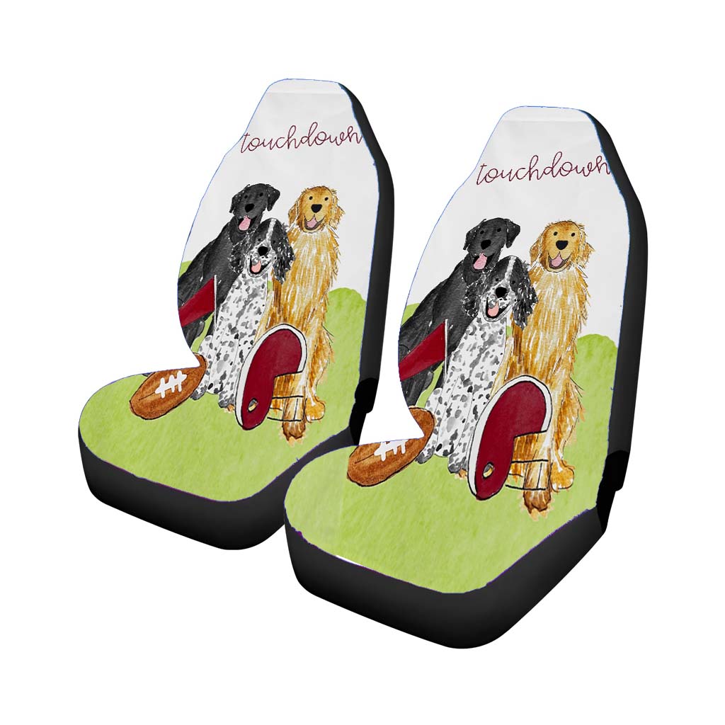 Sporty Football Mix And Match Pet Car Front Seat Covers