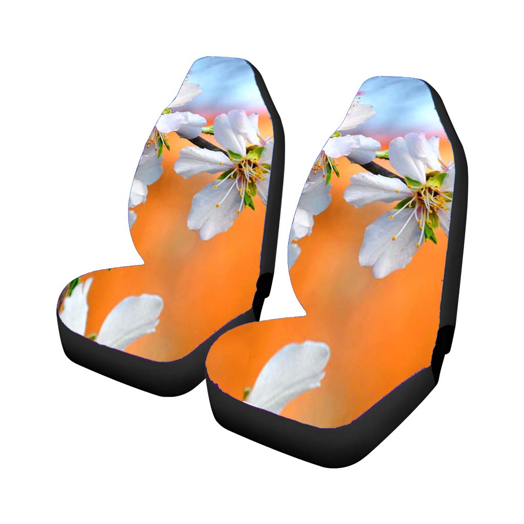 Spring Almond Flowers Car Front Seat Covers
