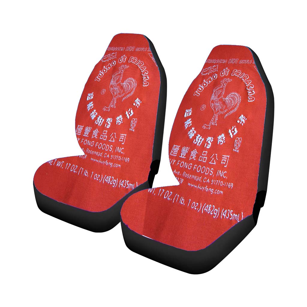 Sriracha Hot Sauce Car Front Seat Covers
