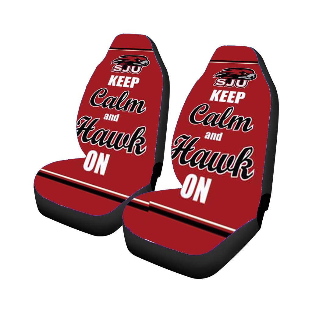 St Joseph U Keep Calm Hawk On Car Seat Covers