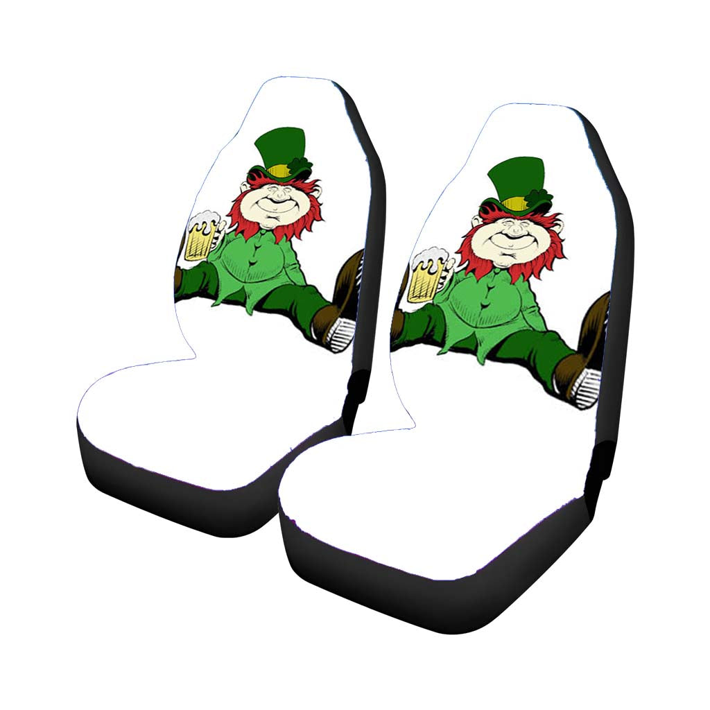 St Patricks Day Cartoon Car Front Seat Covers