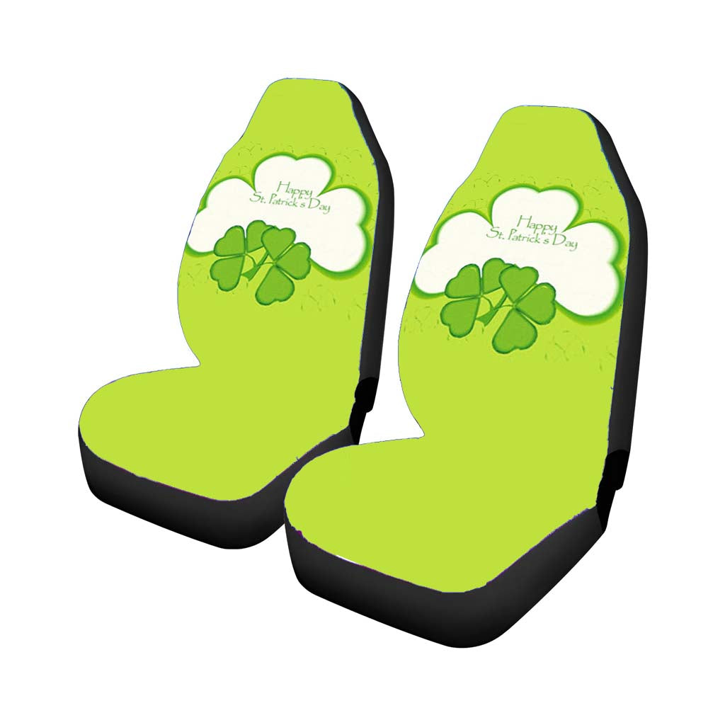 St Patricks Day Clover Car Front Seat Covers