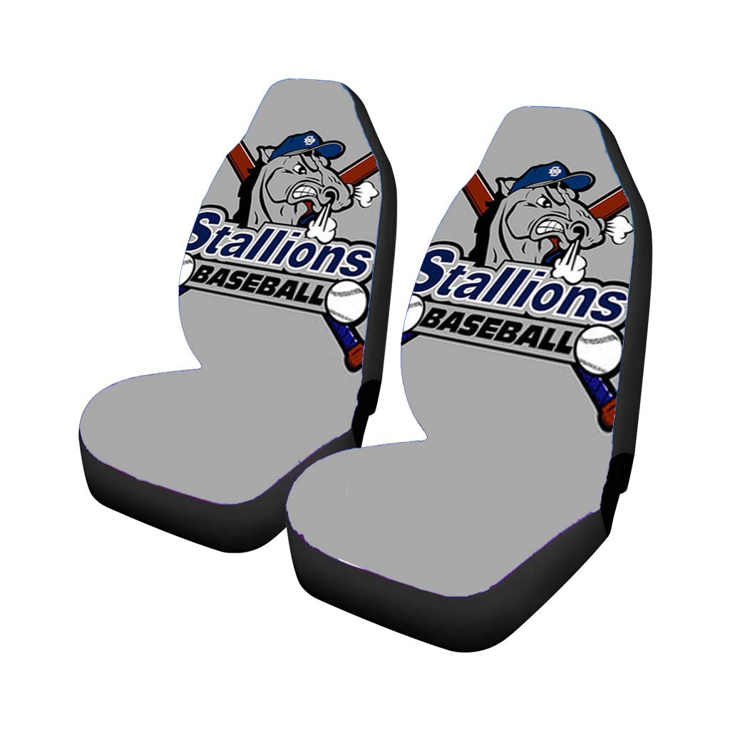 Stallions Baseball Logo Gray Car Seat Covers
