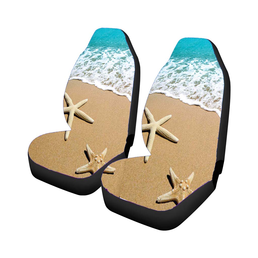 Star Fish In Beach Car Front Seat Covers