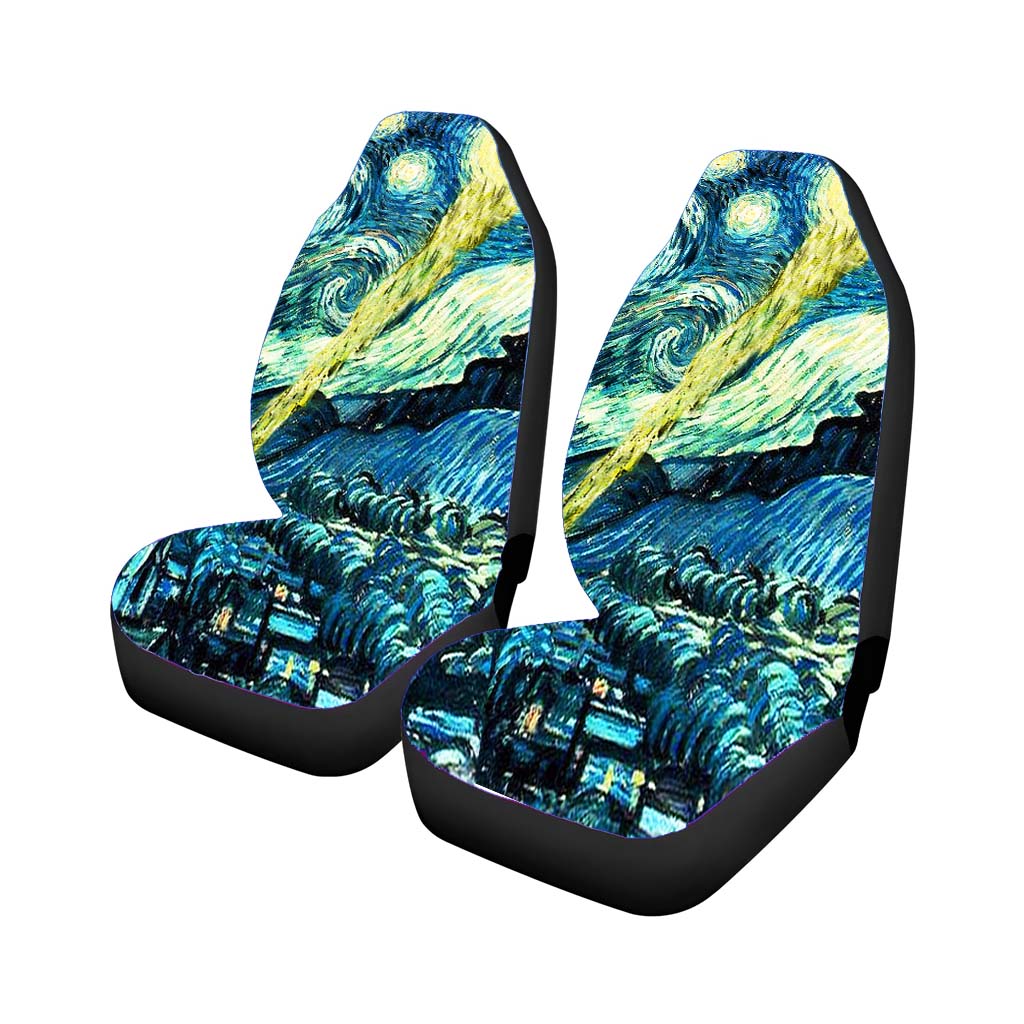 Starry Night Batman Logo Car Front Seat Covers