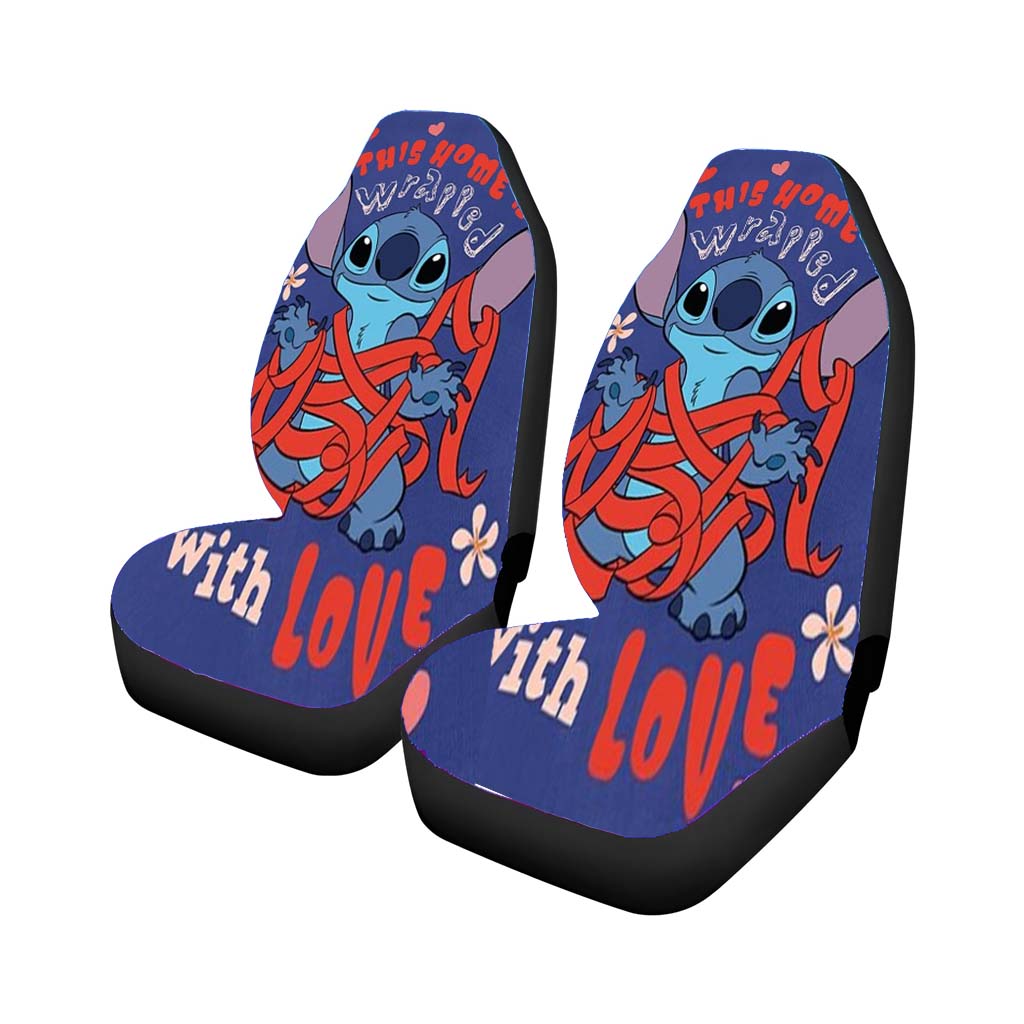 Stitch Wrapped With Love Car Front Seat Covers
