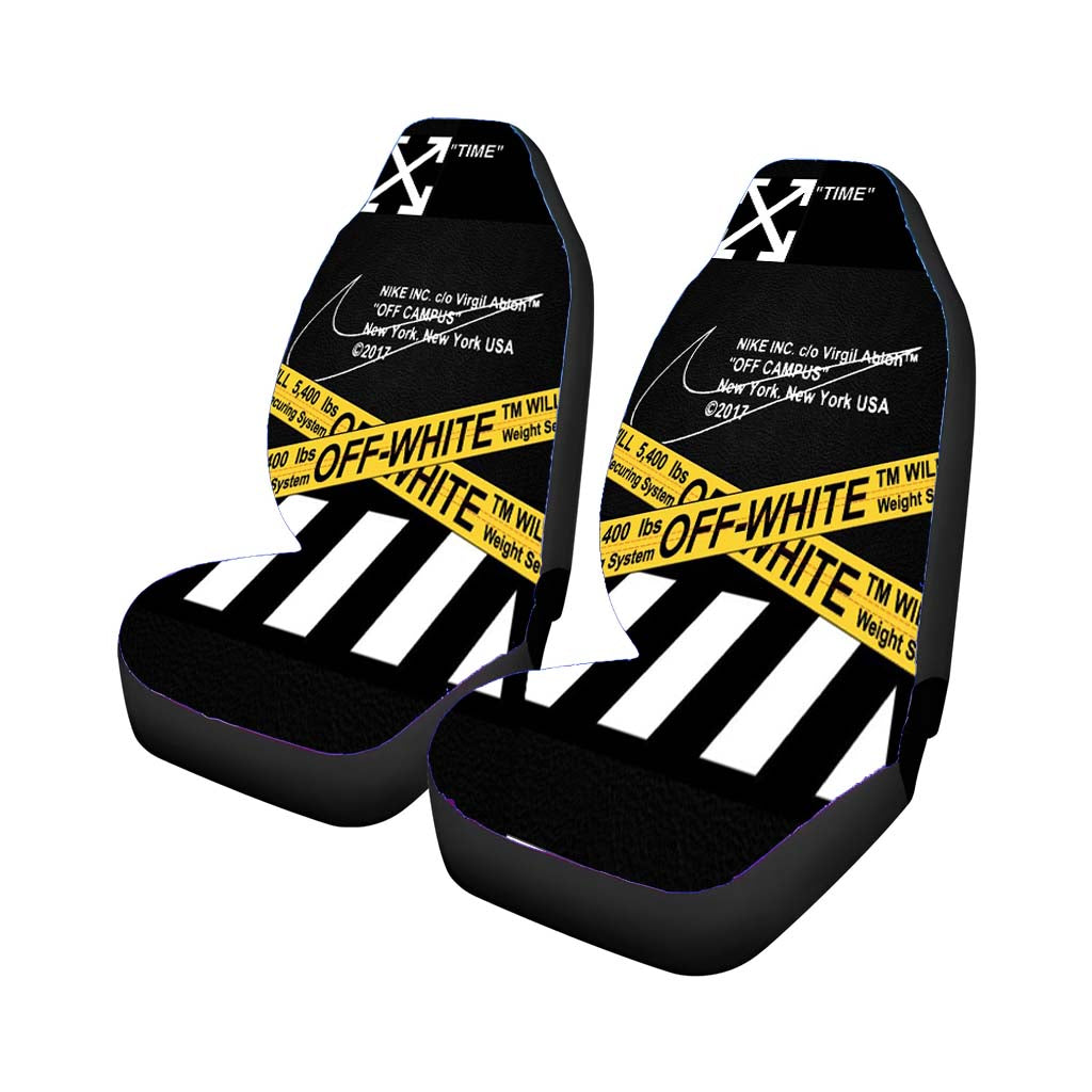 Stripe Arrow Off White New York Black Wallpaper Car Front Seat Covers