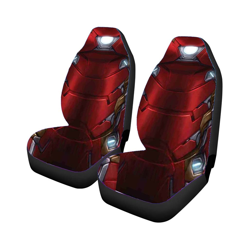 Suit Up Red Iron Man Mark Car Front Seat Covers