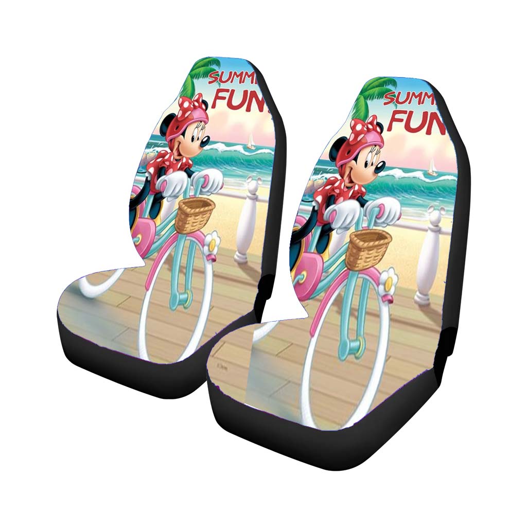 Summer Fun Bicycle Minnie Car Front Seat Covers