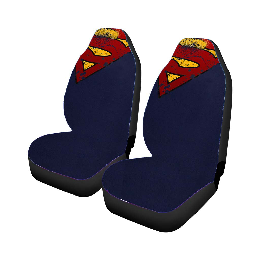 Super Herro Superman Blue Car Front Seat Covers