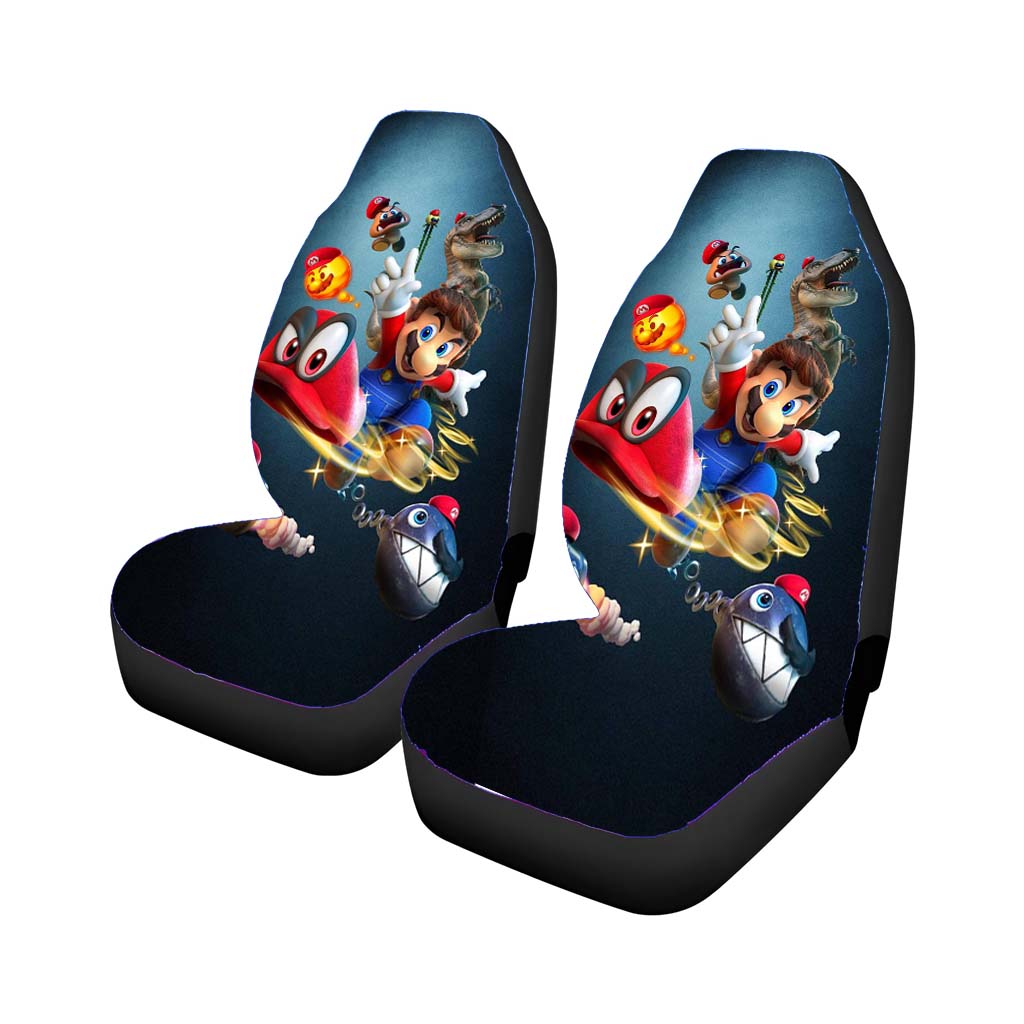 Super Mario Car Front Seat Covers