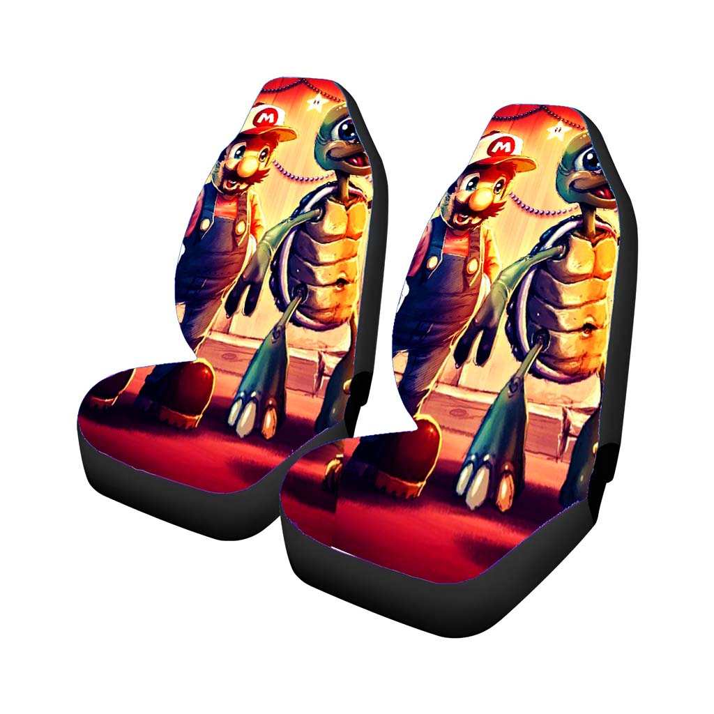Super Mario And Koopa Car Front Seat Covers