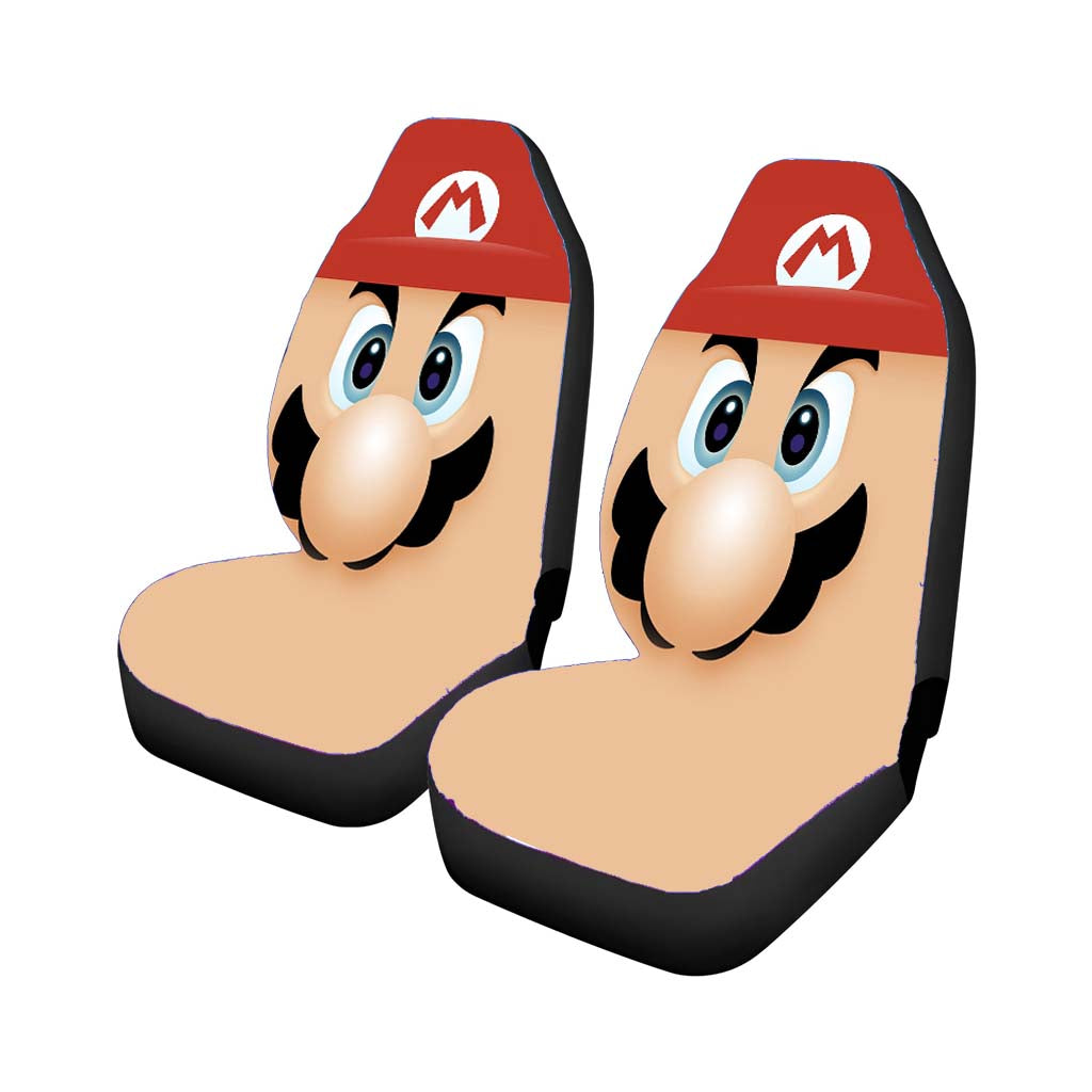 Super Mario Art Car Front Seat Covers