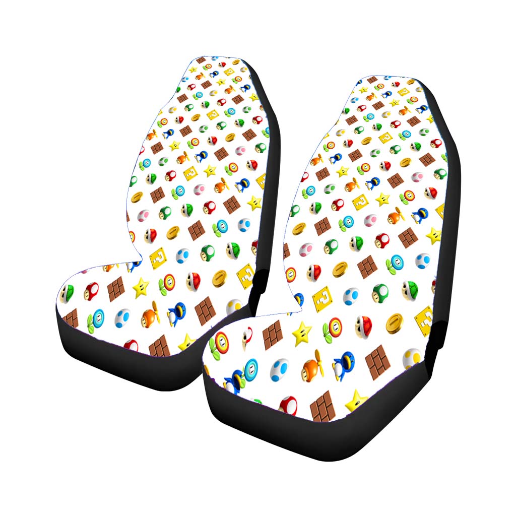 Super Mario Bross Pattern Car Front Seat Covers