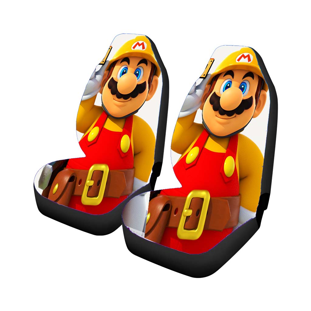Super Mario Builder Car Front Seat Covers