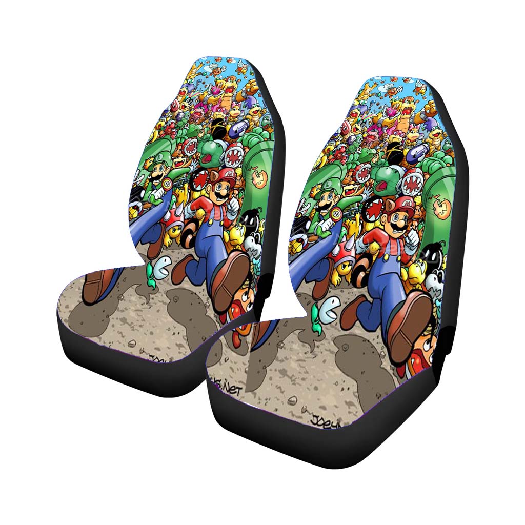 Super Mario Old Game Car Front Seat Covers