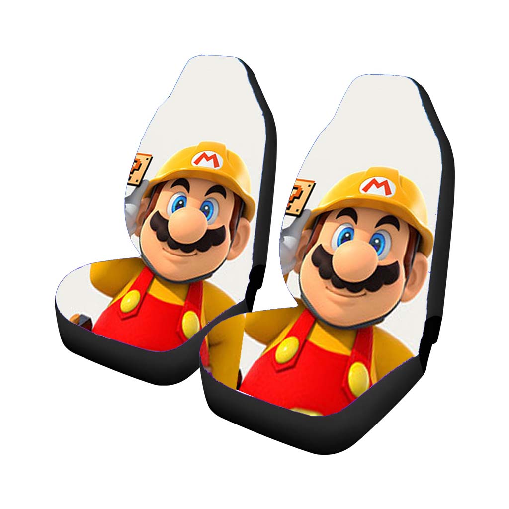 Super Mario Sign Question Car Front Seat Covers