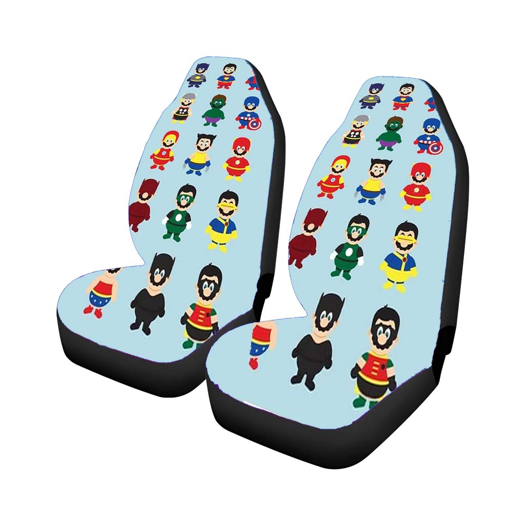 Super Mario Superhero Car Front Seat Covers