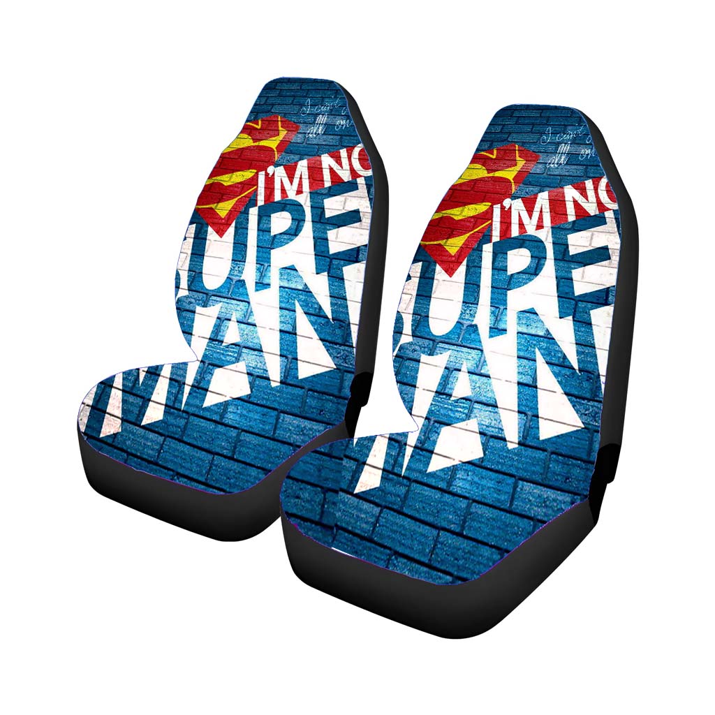 Superman In The Wall Car Front Seat Covers