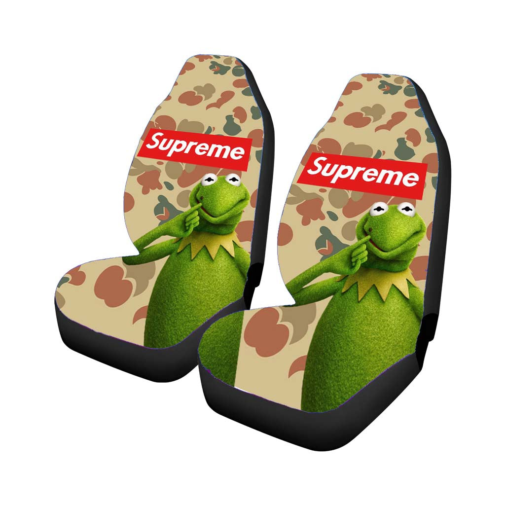 Supreme Kermit Camouflage Car Front Seat Covers
