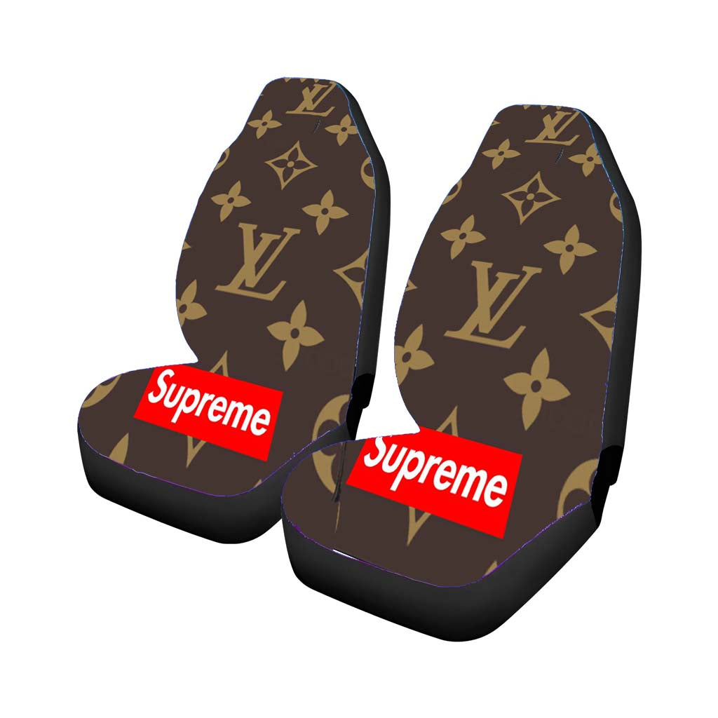 Supreme Louis Vuitton Logo Car Front Seat Covers