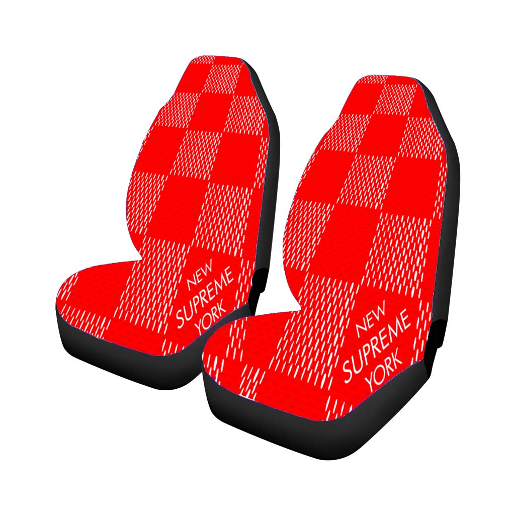 Supreme Lv Damier Car Front Seat Covers