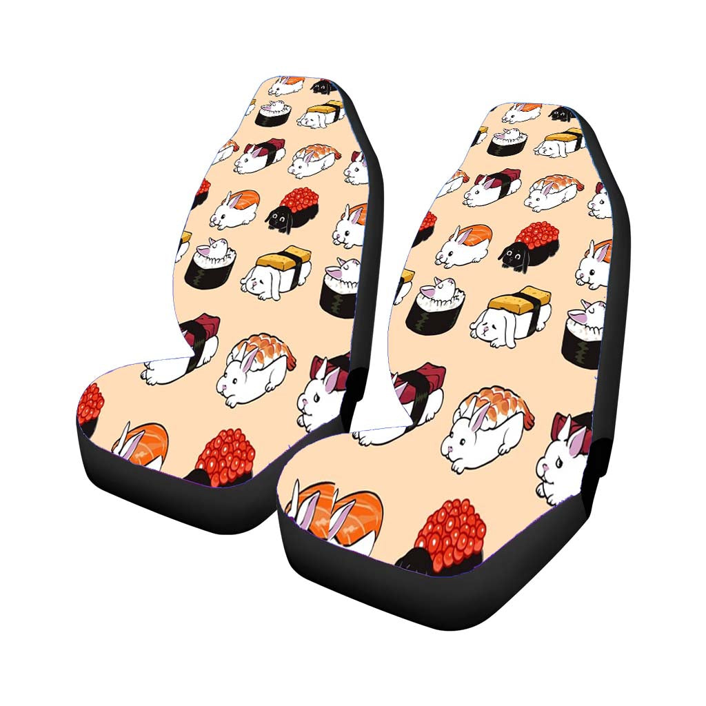 Sushi Bunnies Cute Pattern Car Front Seat Covers