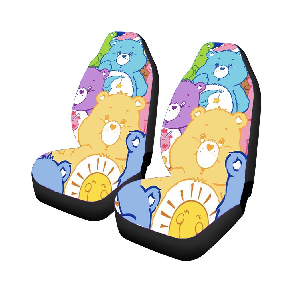 Teddy Bear Funky Cartoon Pattern Car Front Seat Covers