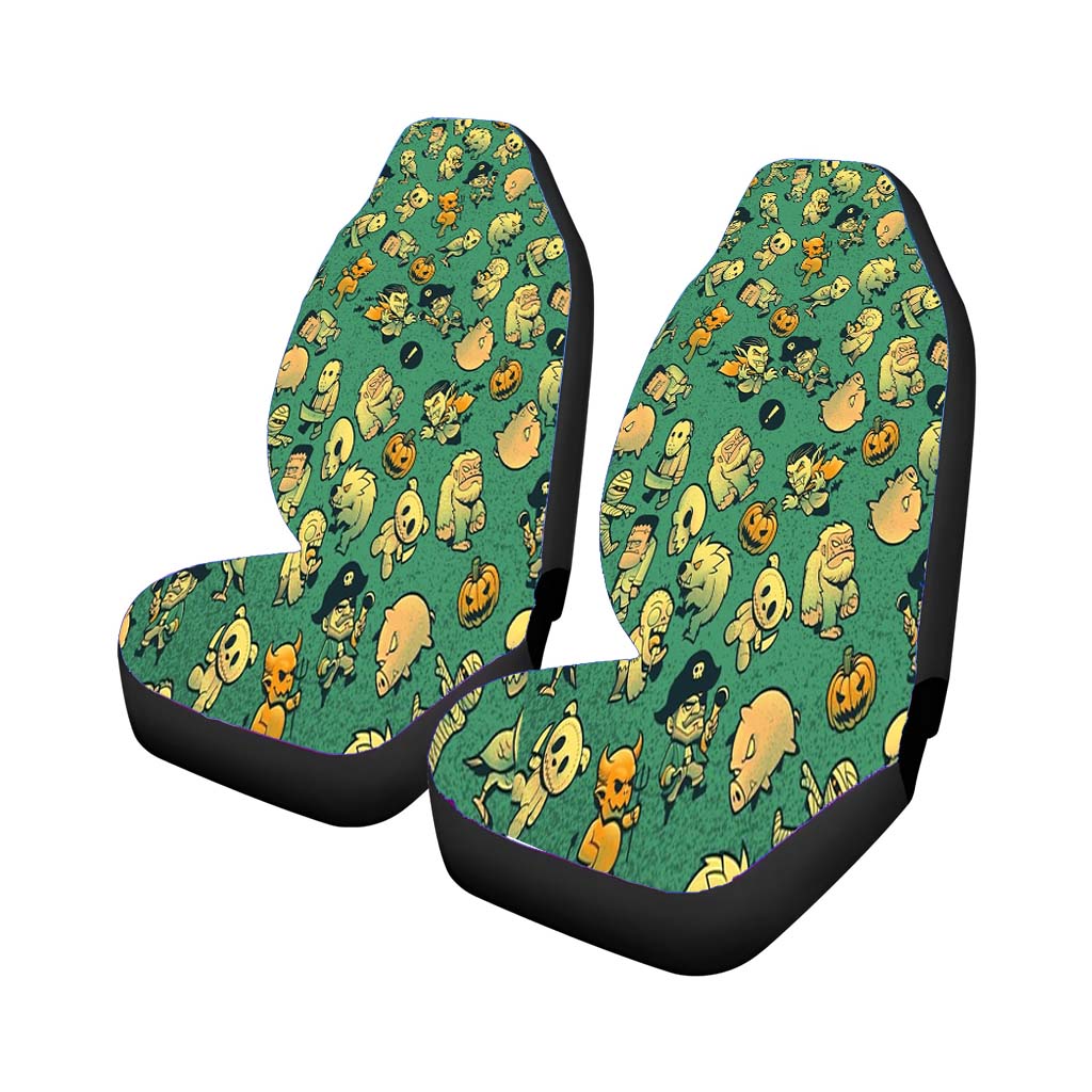 Terror Halloween Attack Car Front Seat Covers