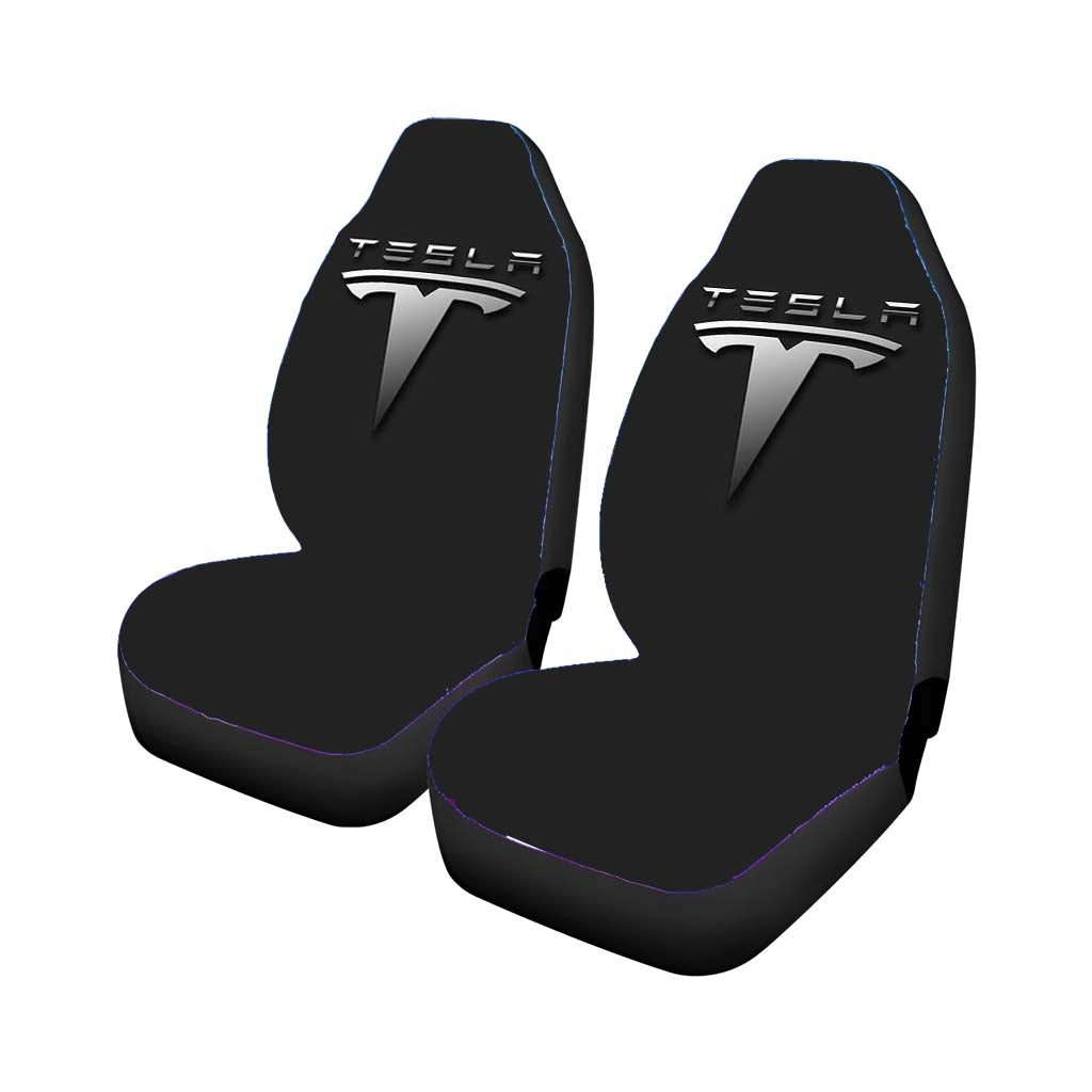 Tesla Car Logo Car Front Seat Covers